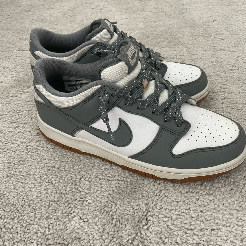 Nike Dunk Low Gray with Gum bottoms